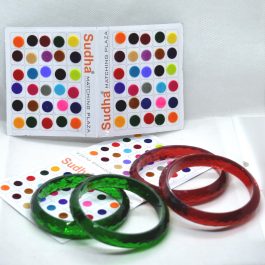 Green & Red Bala With Multicolored Velvet Big Tika Set- 2