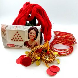 Combo Of Bangles + Hair Dhaago And Free Tika