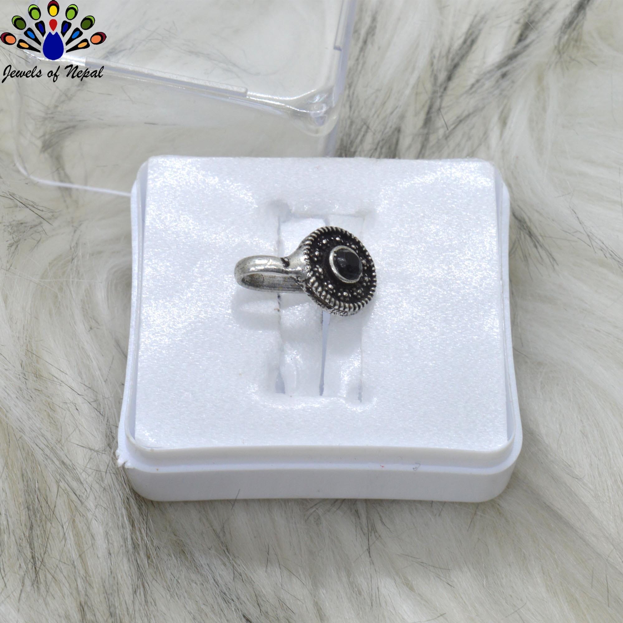 Oxidized Silver Toned Stone Clip on Nose Ring / Nathi/ Nathiya For Women- 1pc - Image 34