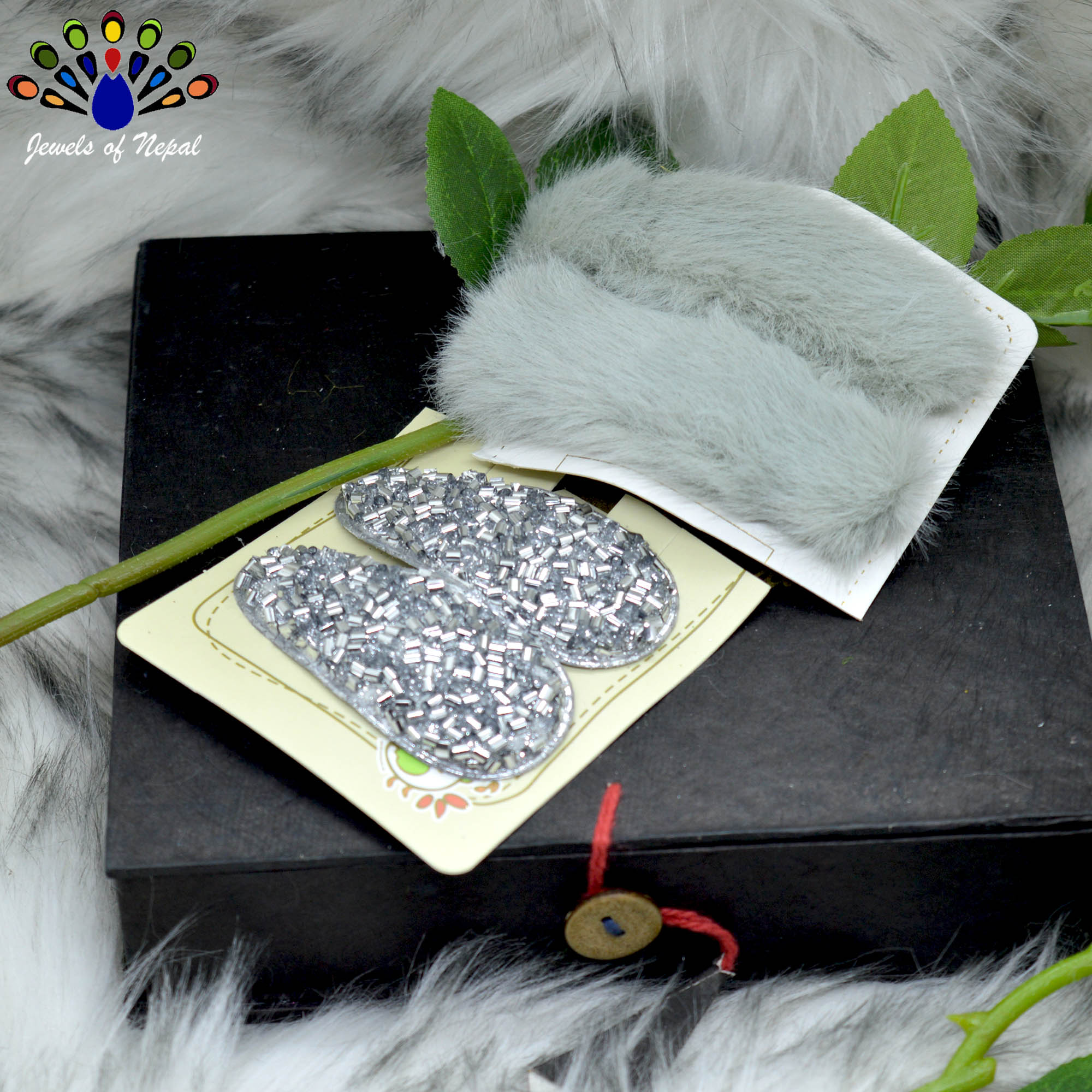 Jewels of Nepal- Combo of Teen Style Hair Clip Set For Women- 4 pcs - Image 2