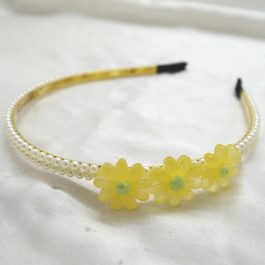 Jewels Of Nepal Faux Pearl Beaded Metal Hair Band/ Hairband For Women