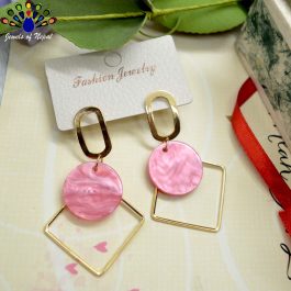 Golden Stylish Lightweight Dangling Earrings For Women by Jewels of Nepal