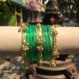 Jewels Of Nepal Jelly & Golden Kashmiri Bangles Sets For Women