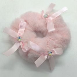 Jewels of Nepal Plush/Faux Fur Soft Hair Scrunchies for Women