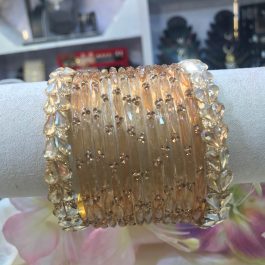 Jewels Of Nepal Metal Bangles 2 Pcs/ Glass Bangles 12pcs For Women