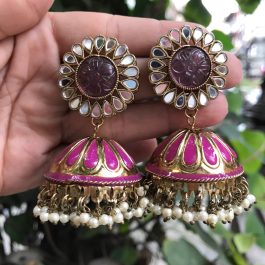 Jewels Of Nepal Elegant Drop Mirror Earrings