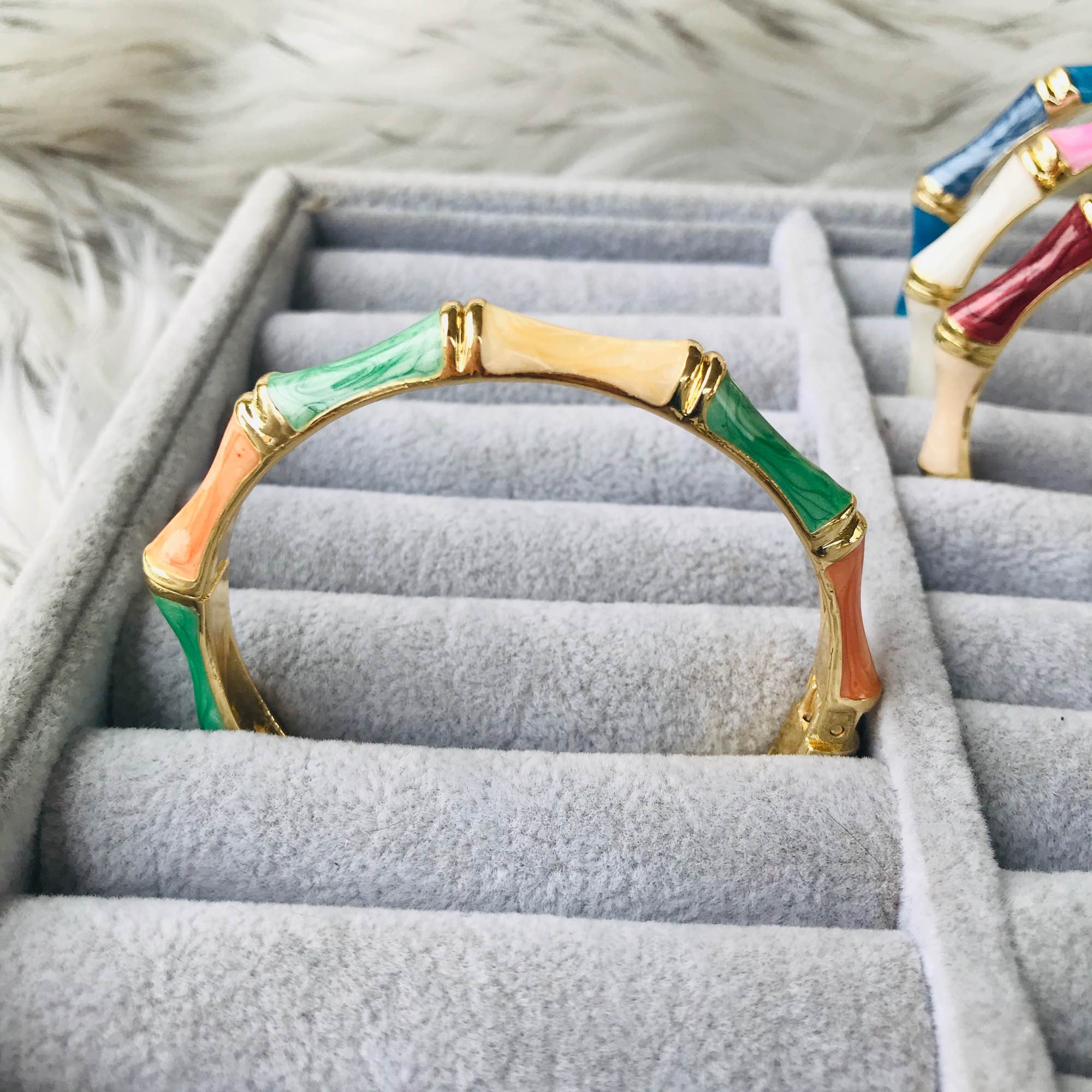 Jewels Of Nepal Stainless Steel Adjustabl Jewels Of Nepal Stainless Steel Adjustable Bamboo Bangles/Bracelet for Women e Bamboo Bangles for Women - Image 5