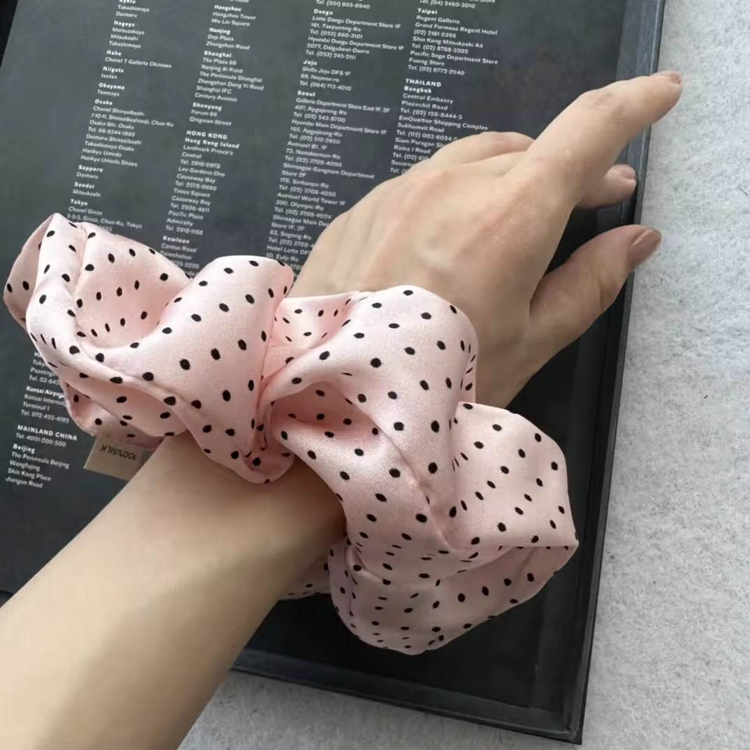 Jewels Of Nepal Satin Silk Hair Scrunchies For Women - Image 2