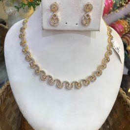 Jewels Of Nepal Australian Diamond Necklace Set For Women