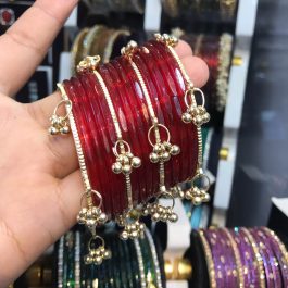 Jewels Of Nepal Red Viral Kashmiri Bangle For Women