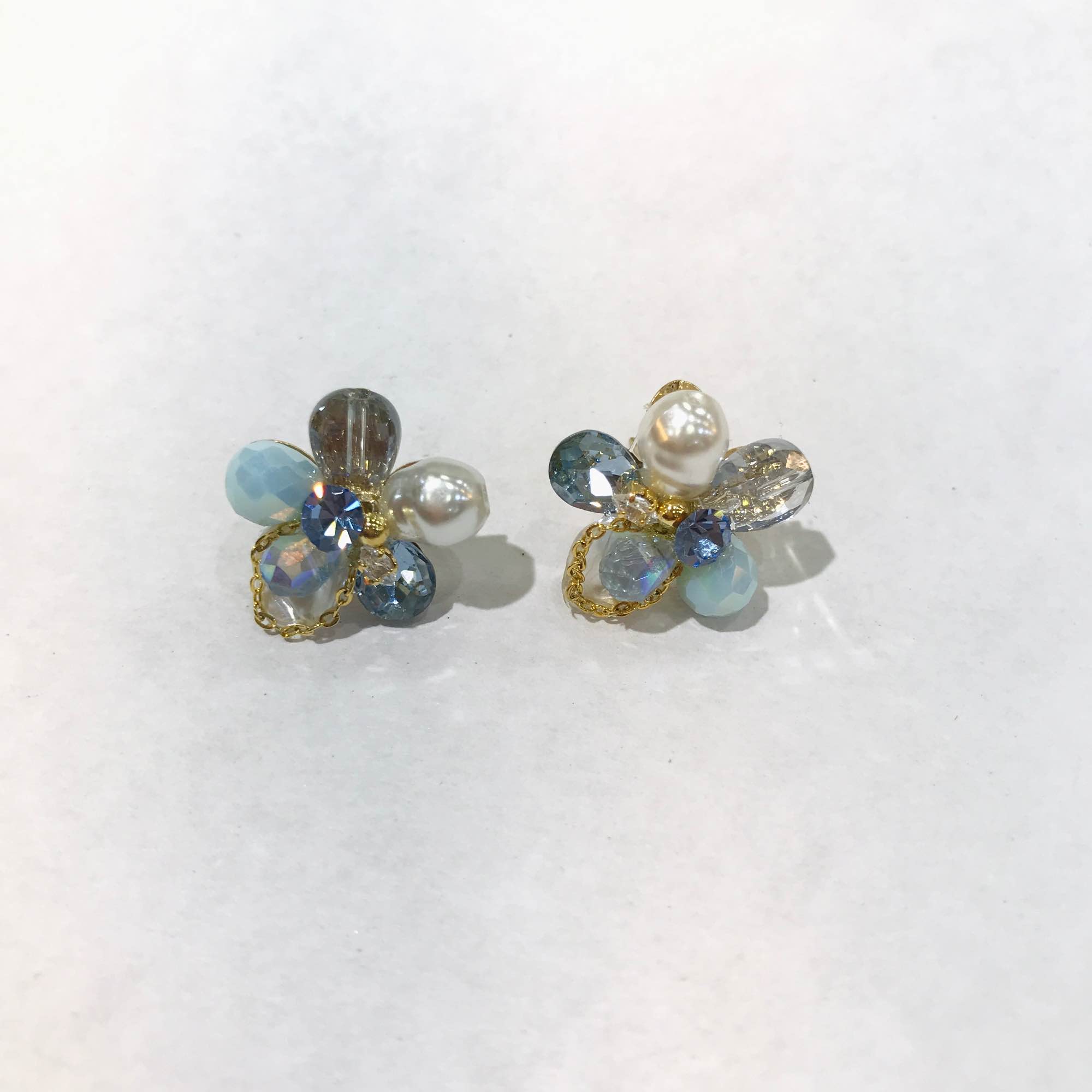 Jewels Of Nepal Rainbow Crystal Flower Korean Earring For Women - Image 5