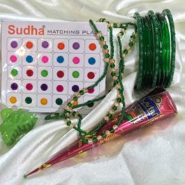 Shrawan Green Bangles / Chura Sagun Set