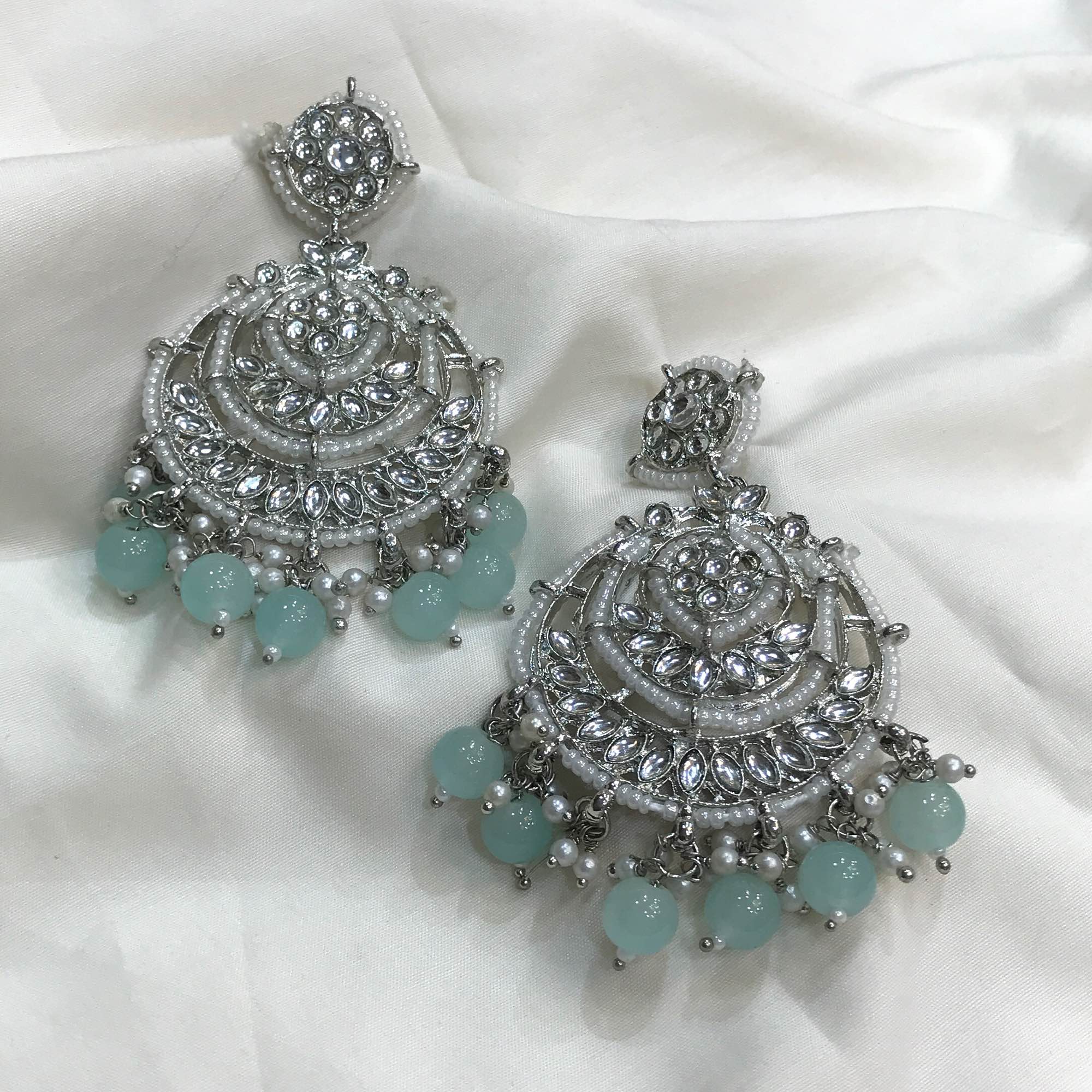 Jewels Of Nepal New Design Kundan And Beads Jhumkas For Women - Image 4