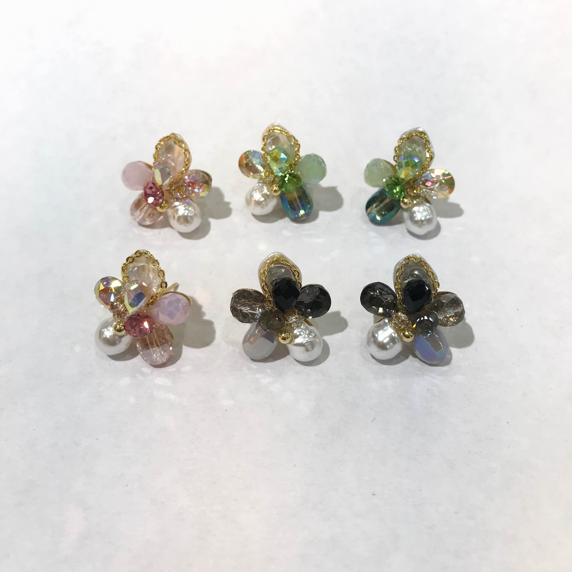 Jewels Of Nepal Rainbow Crystal Flower Korean Earring For Women - Image 2
