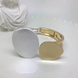 Jewels Of Nepal New Desingner Gold& Silver Mixed Stainless Steel Anti Tarnish Bracelet For Women