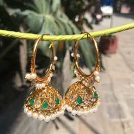 Jewels Of Nepal 22kGold Plated Earrings For Women