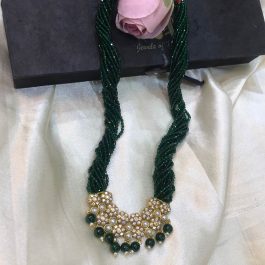 Jewels Of Nepal Gold Plated Ad C Tilhari In Red& Green High Hydropote For Women