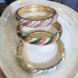 Jewels Of Nepal Stainless Steel Adjustable Bamboo Bangles For Women
