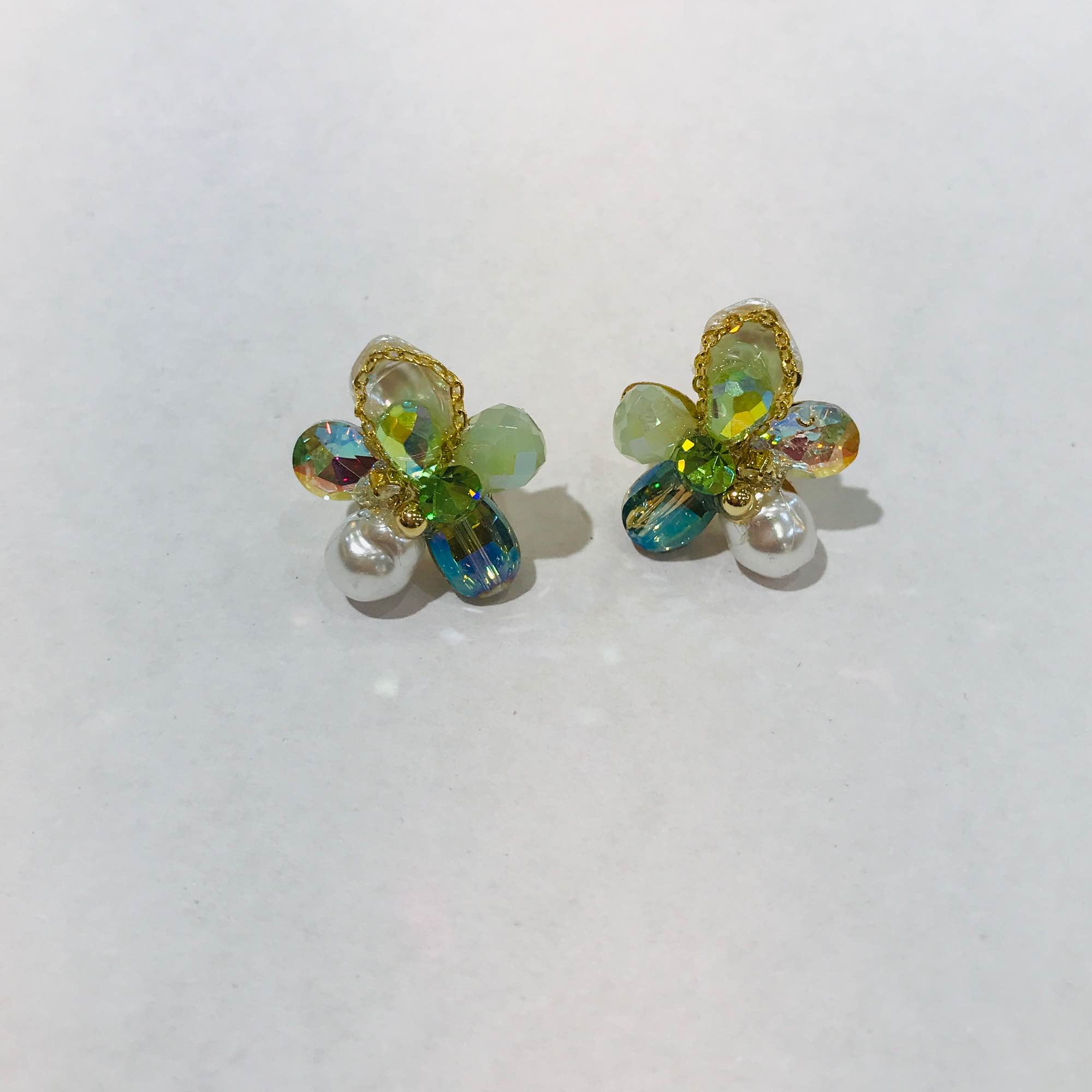 Jewels Of Nepal Rainbow Crystal Flower Korean Earring For Women - Image 6