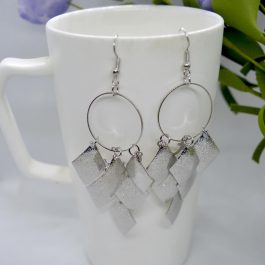 Golden/Silver Leaf Drop Chandelier Dangling Earrings
