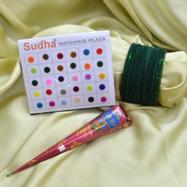 Shrawan Special Green Velvet Bangles/ Chura Set for Women