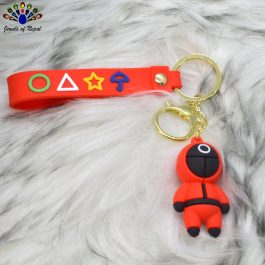 Jewels of Nepal Squid Game Series Designed Small Key Chain with Strap