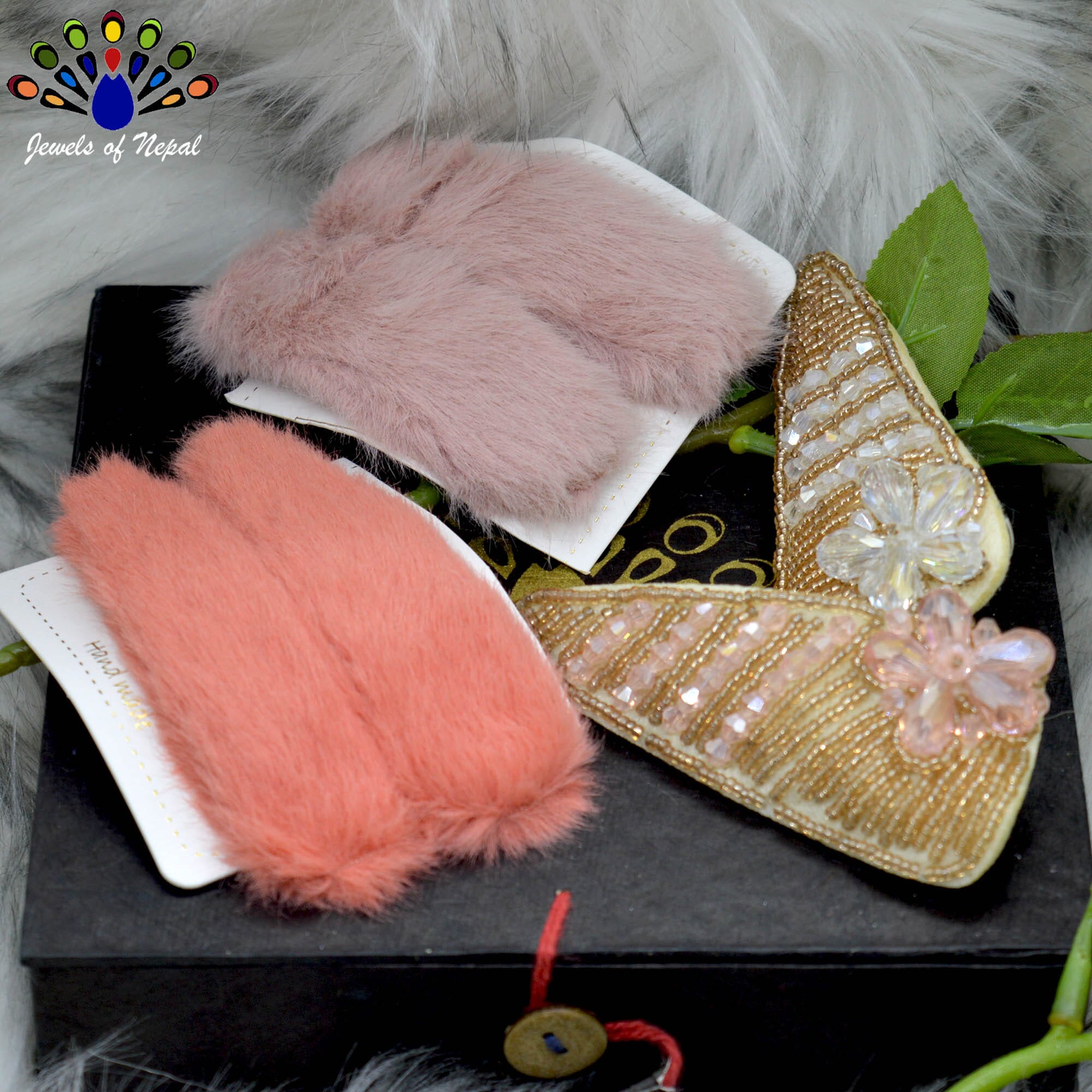 Jewels of Nepal- Combo of Teen Style Hair Clip Set- 6 pcs