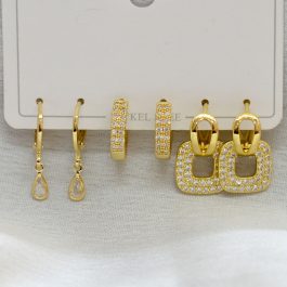Jewels of Nepal Stainless Steel Combo Earrings Set for Women