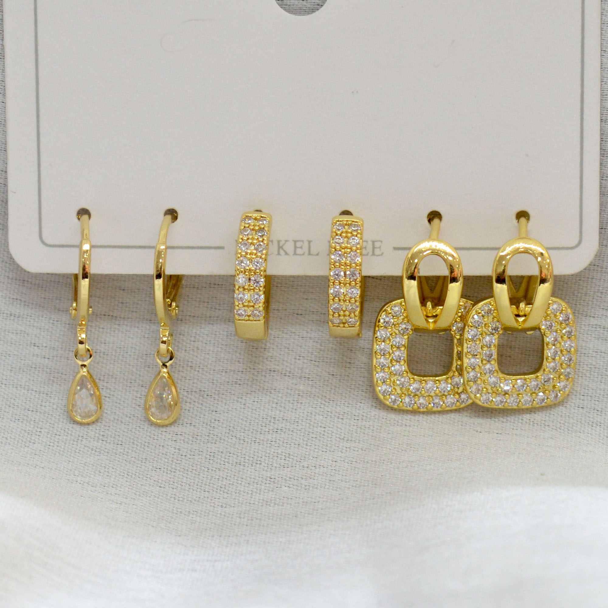 Jewels of Nepal Stainless Steel Combo Earrings Set for Women