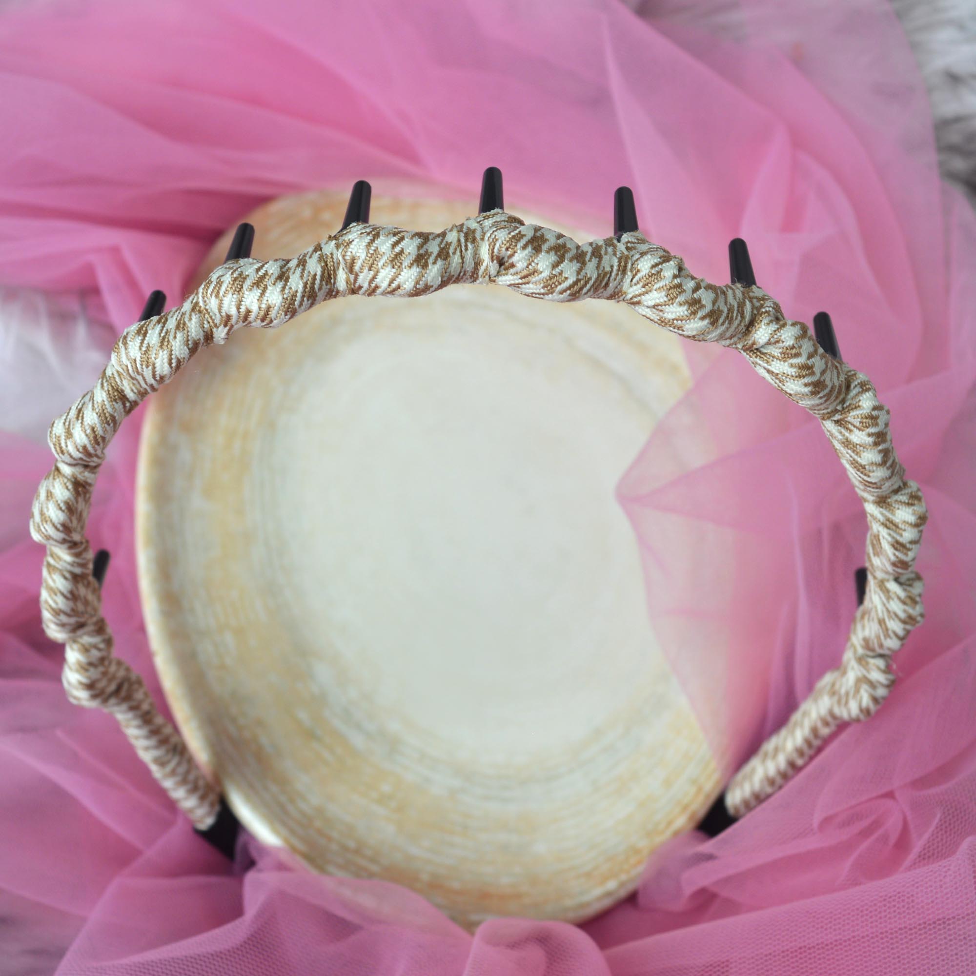 Jewels Of Nepal Checkered Wavy Style Hair Band/ Hairband For Women - Image 3