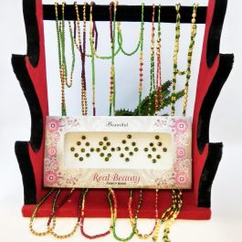 Pack Of 6 Crystal And Potey Malas With Free Stone Embellished Tika Packet