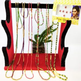 Pack Of 6 Crystal And Potey Malas With Free Stone Embellished Tika Packet
