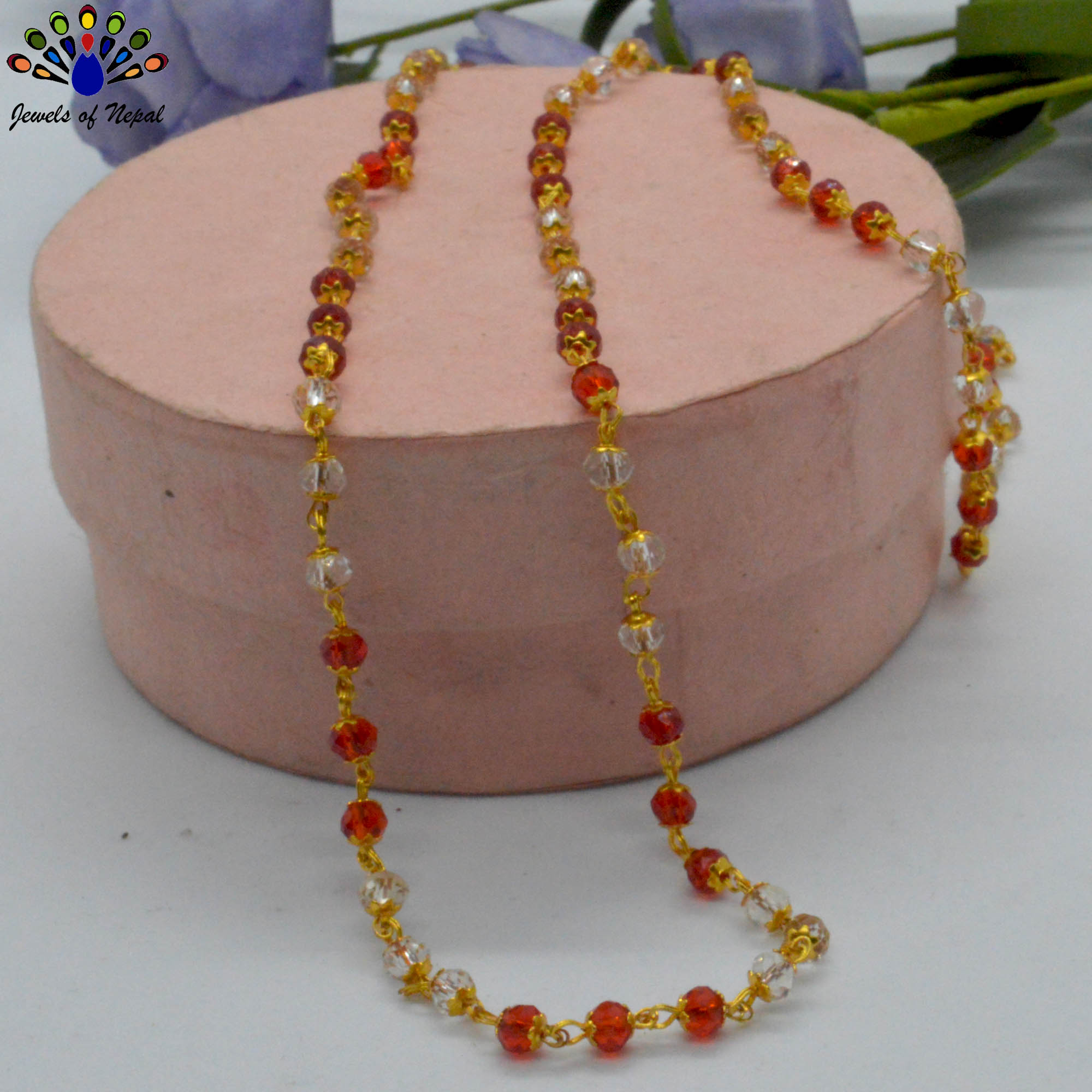 Combo of Faux Crystal Metal Beaded Mala- 2 Pcs - Image 3