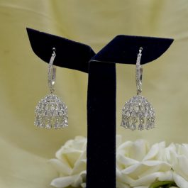 Jewels of Nepal American Diamond/CZ Stone Studded Ring Pinjada Earrings For Women