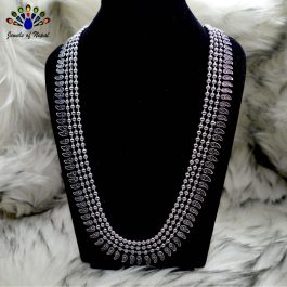 Oxidized Silver Toned Statement Matinee Length Necklace for Women (Free Nose Clip)- Jewels of Nepal