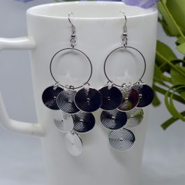 Golden/Silver/Black Lightweight Chandelier Design Dangling Earrings