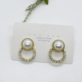 Jewels of Nepal Faux Pearl Studded Ear Studs for Women