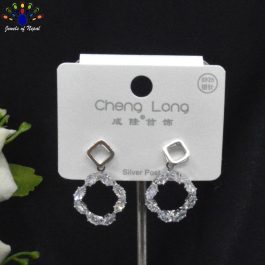 Jewels of Nepal S925 White Cubic Zirconia Drop Earrings For Women