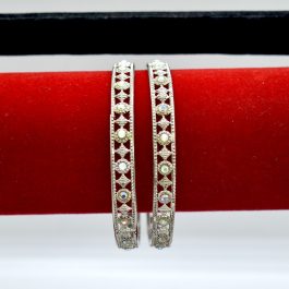 Jewels Of Nepal Antique  Silver Metallic Set Bangles For Women