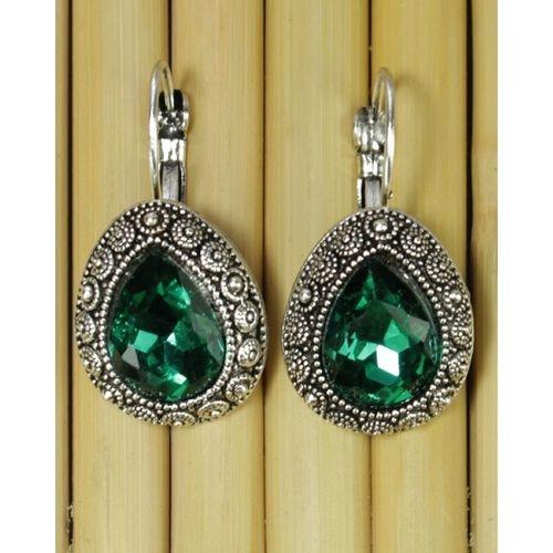 Oval Stone Drop Lever Back Earrings For Women - Image 3