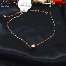 Jewels of Nepal Stainless Steel Ball Pendant Chain for Women