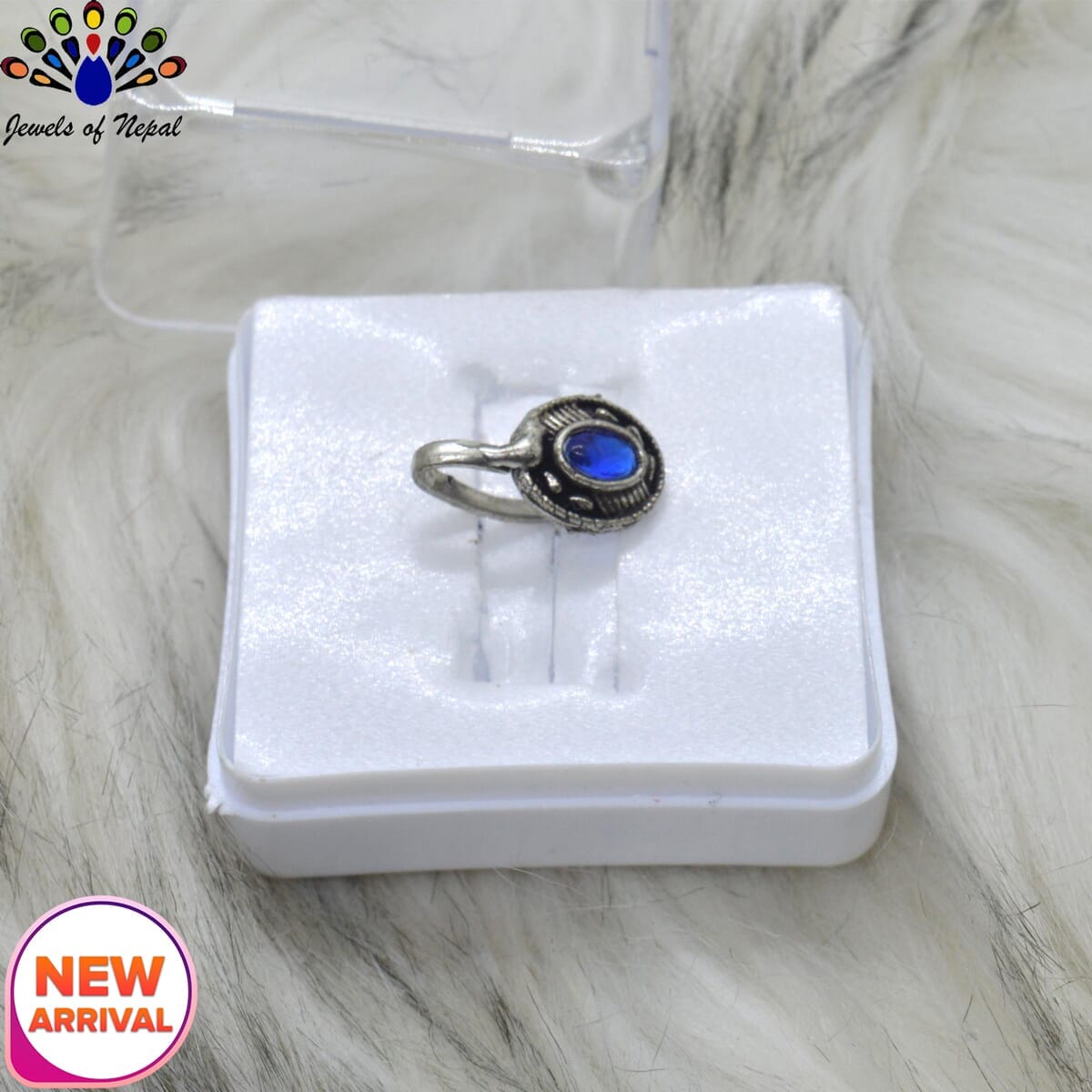 Oxidized Silver Toned Stone Clip on Nose Ring / Nathi/ Nathiya For Women- 1pc - Image 31