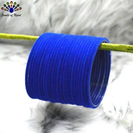 Royal Blue Velvet Bangles For Women- 2 dozens (24pcs)
