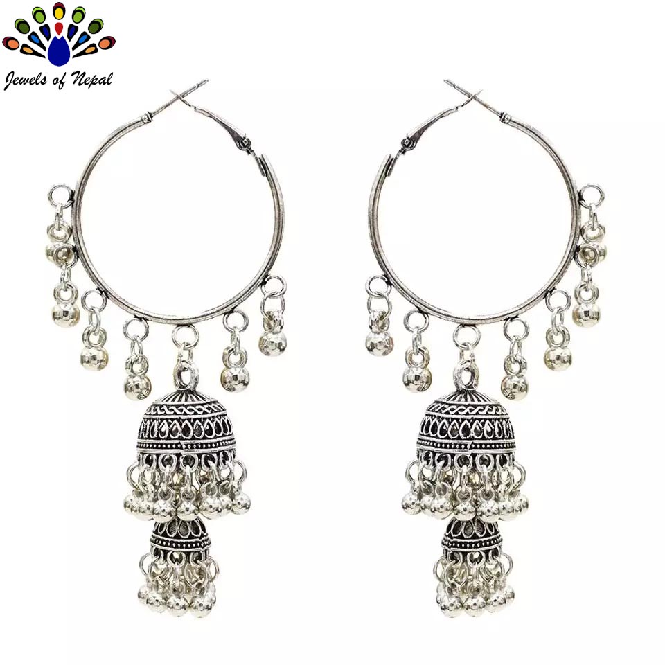 Ethnic Style Gypsy Pinjada Drop Earrings for Women - Image 2