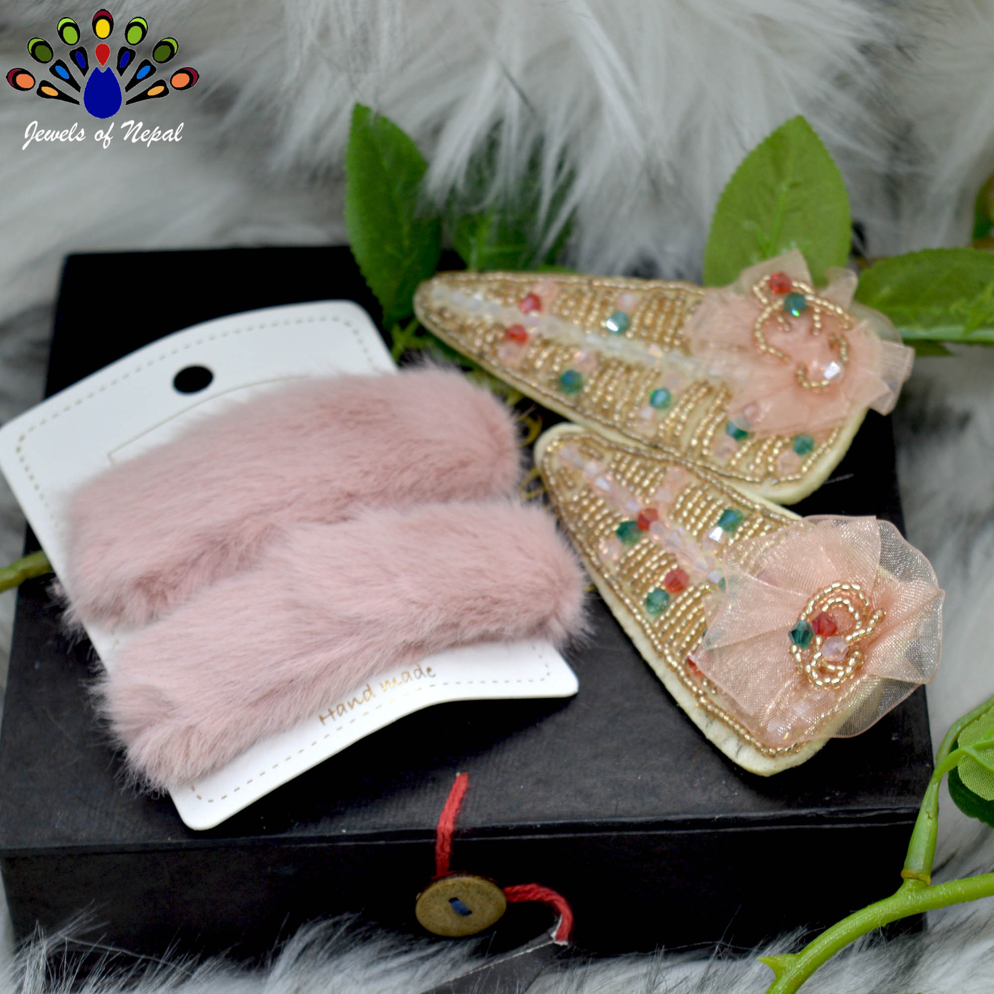 Jewels of Nepal- Combo of Teen Style Hair Clip Set For Women- 4 pcs - Image 8