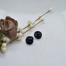 Black Wire Twirled Designed Stud Earrings For Women
