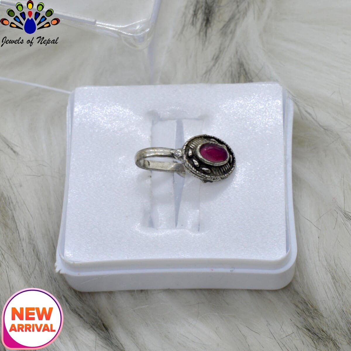 Oxidized Silver Toned Stone Clip on Nose Ring / Nathi/ Nathiya For Women- 1pc - Image 33