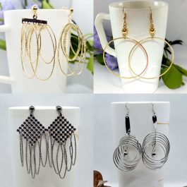 Combo Of 4 Long Lightweight Casual Dangling Earrings For Women