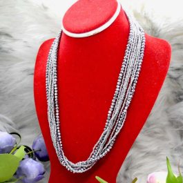 Crystal and Potey Beaded Multi Layered Mala by Jewels of Nepal