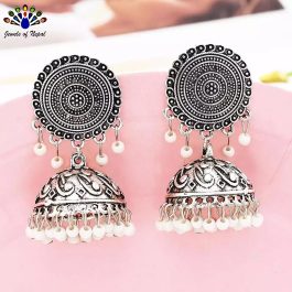 Silver Ethnic Turkish Style Pinjada Earrings - Jewels of Nepal
